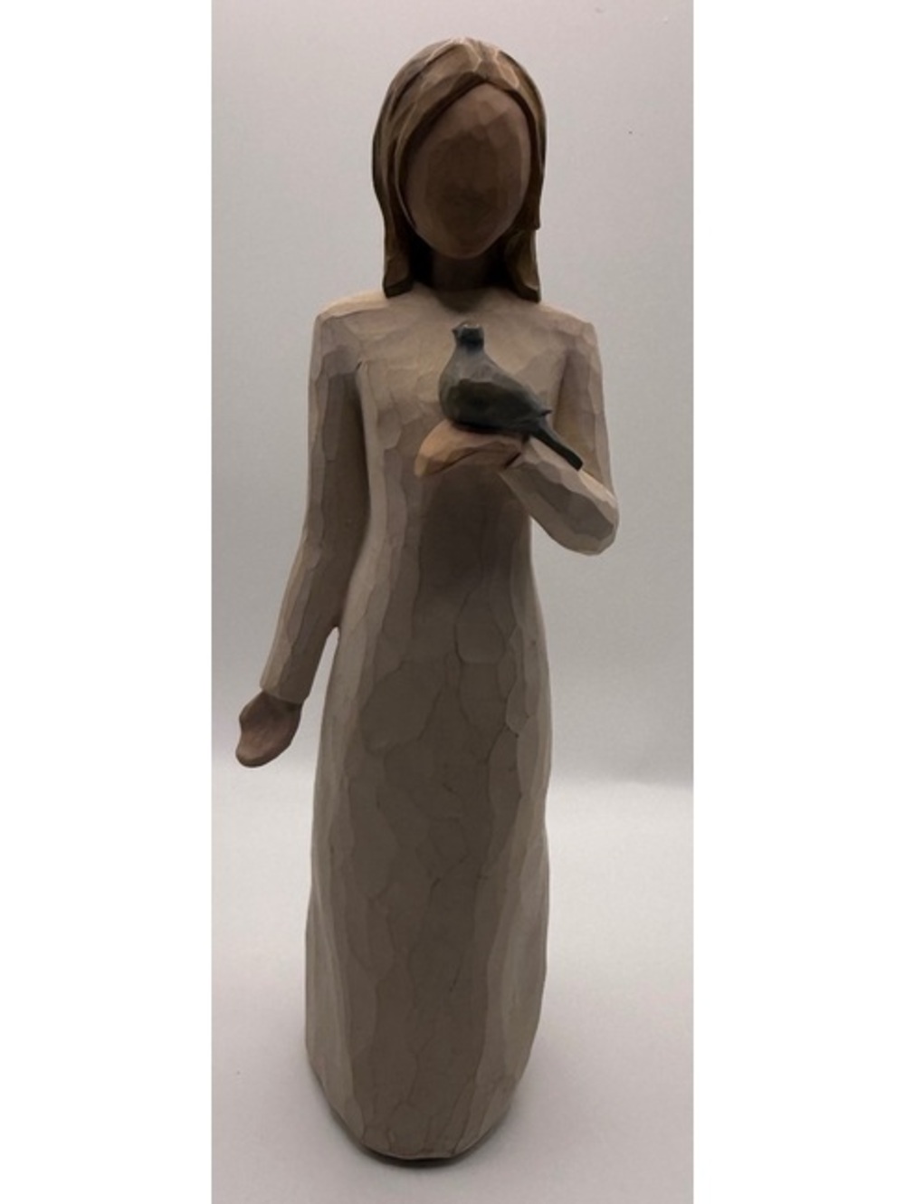 Willow tree peace figurine women with bird faith